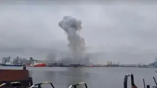 Украински морски дрон избухна на румънското пристанище Констанца